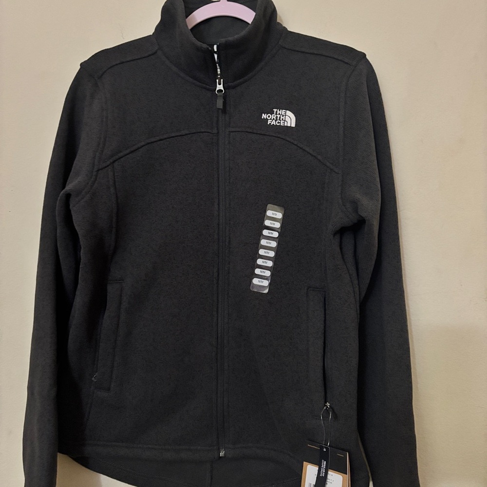 The North Face Women Charcoal Gray Fleece Jacket